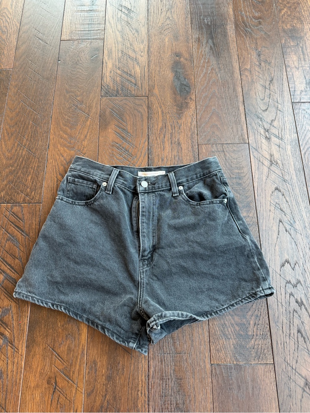 Levi's Black High Waisted Mom Style Jean Shorts